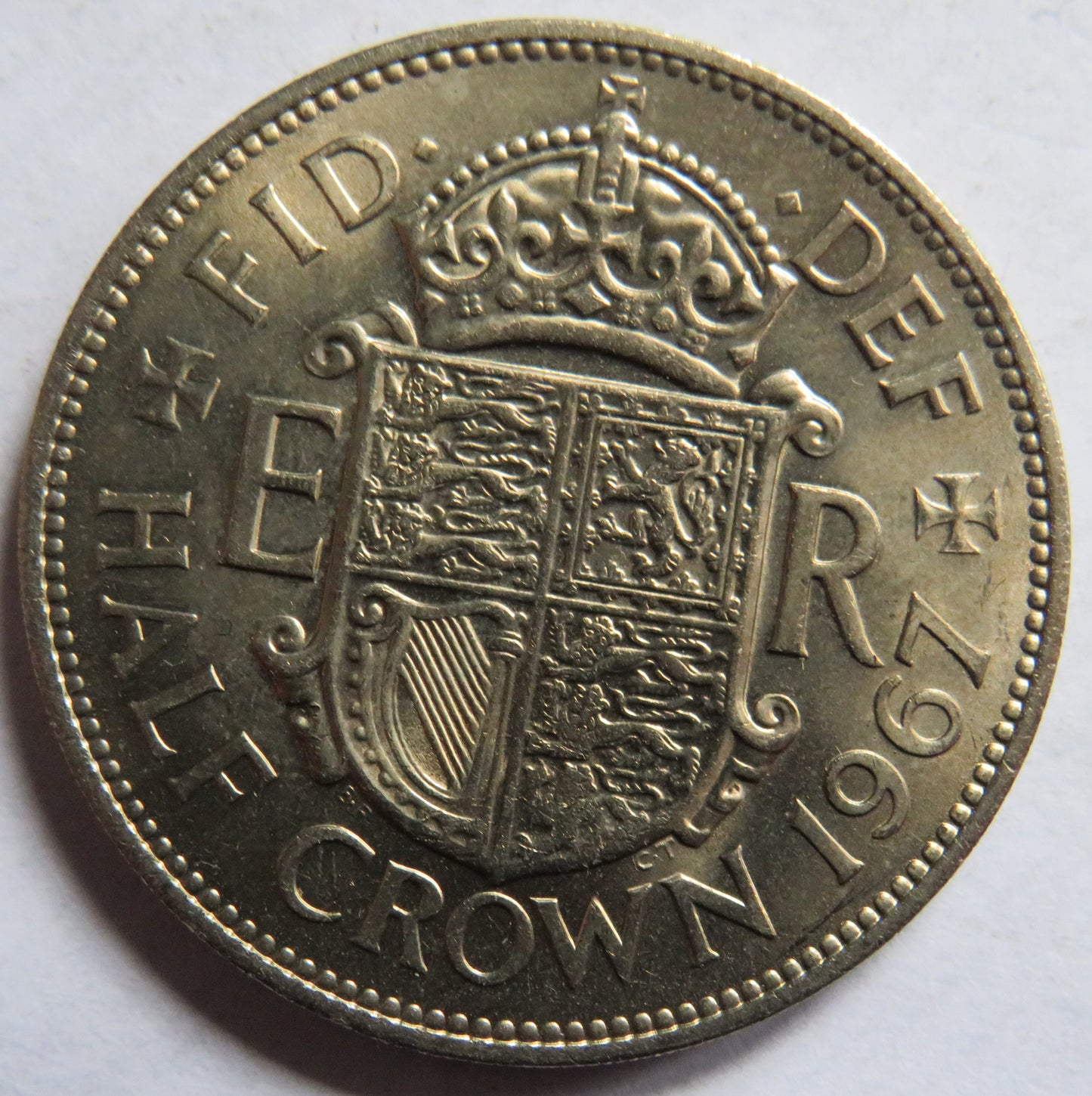 1967 Queen Elizabeth II Halfcrown Coin In High Grade