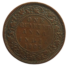 Load image into Gallery viewer, 1905 King Edward VII India 1/4 Quarter Anna Coin
