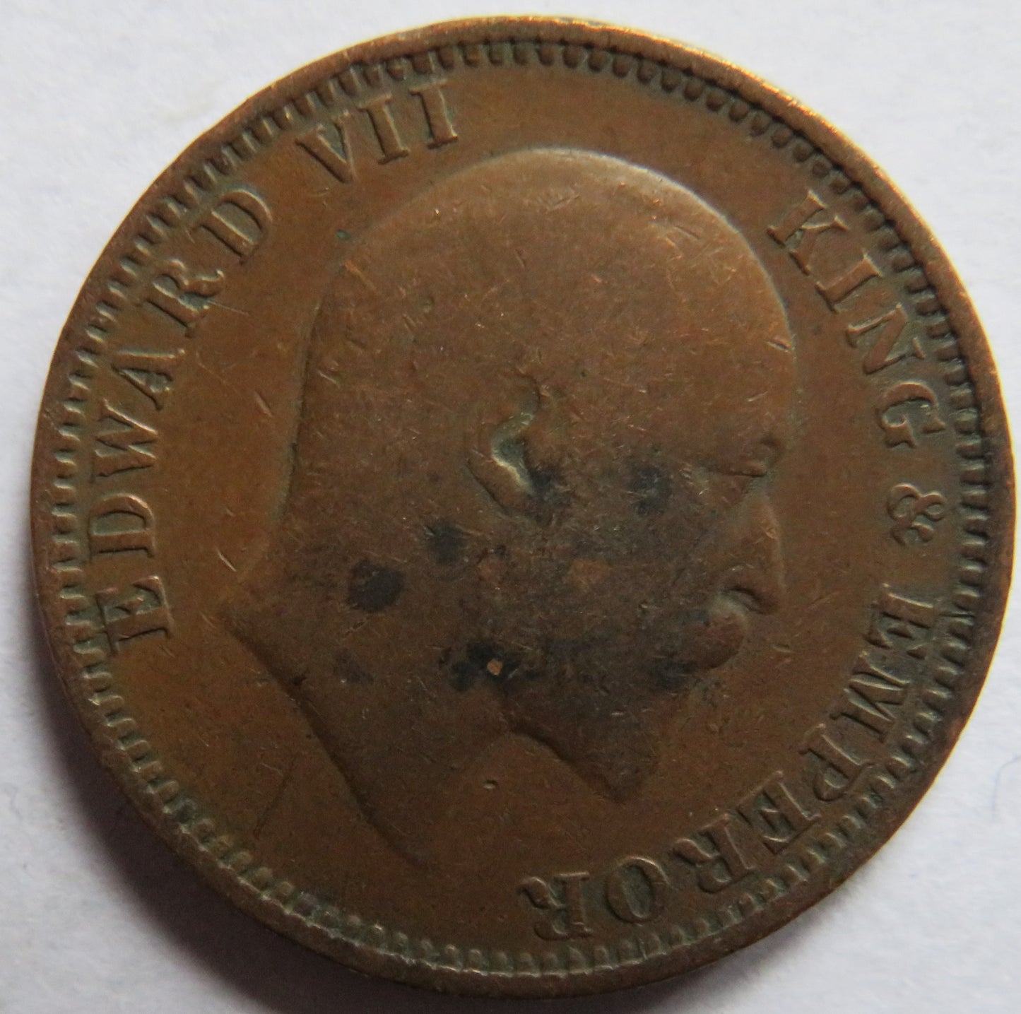 1905 King Edward VII India 1/4 Quarter Anna Coin