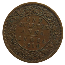 Load image into Gallery viewer, 1910 King Edward VII India 1/4 Quarter Anna Coin
