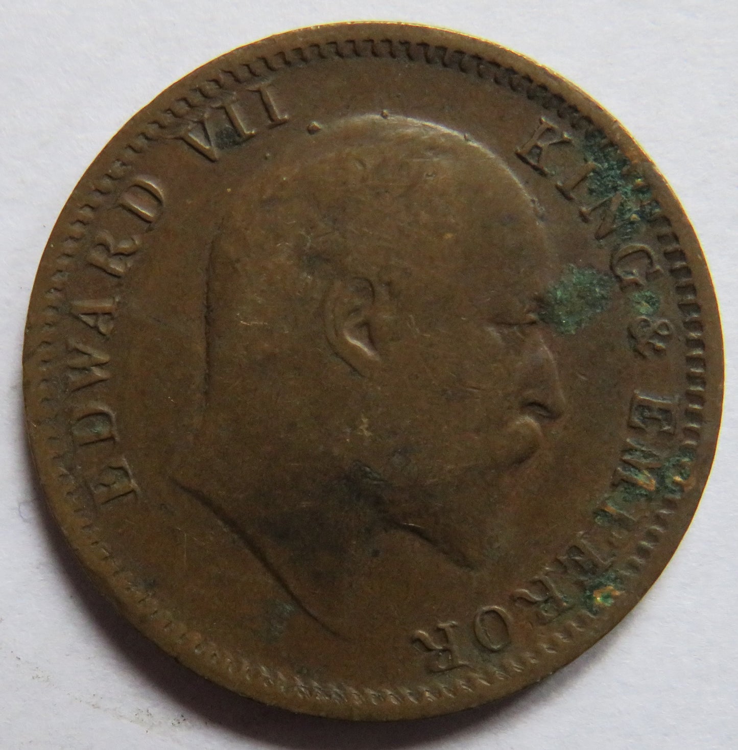 1910 King Edward VII India 1/4 Quarter Anna Coin