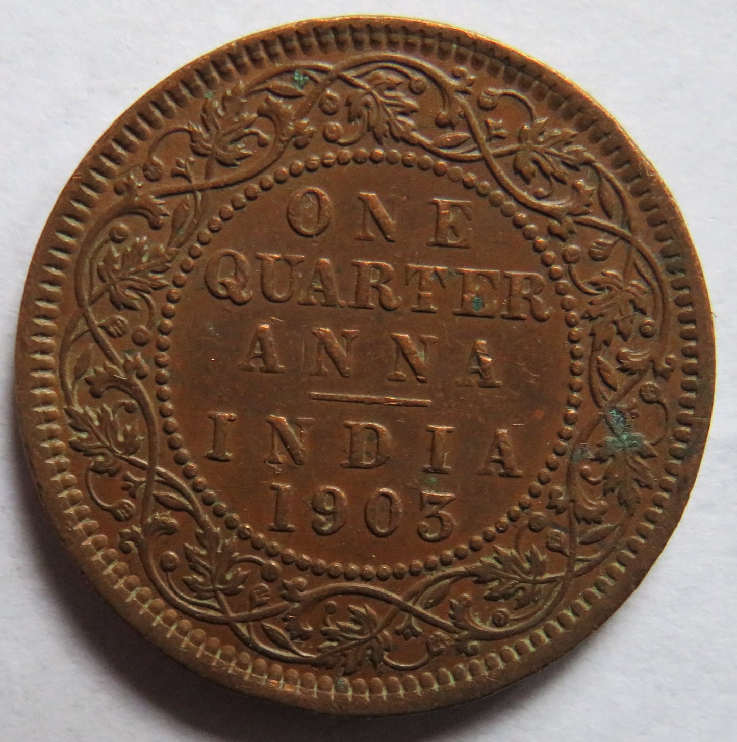 1903 King Edward VII India 1/4 Quarter Anna Coin 
