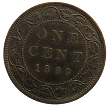 Load image into Gallery viewer, 1899 Queen Victoria Canada One Cent Coin
