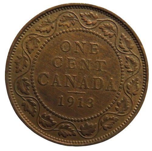 1913 King George V Canada One Cent Coin
