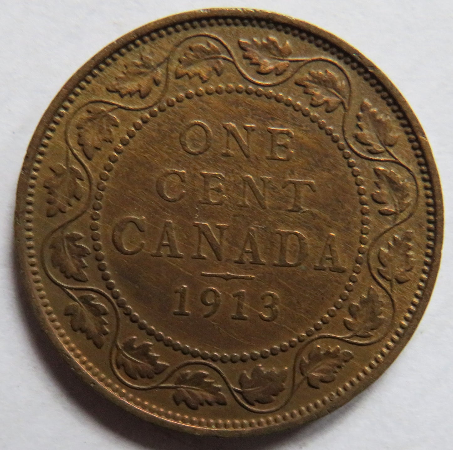 1913 King George V Canada One Cent Coin