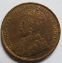 Load image into Gallery viewer, 1913 King George V Canada One Cent Coin

