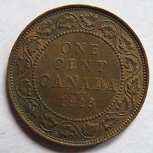 Load image into Gallery viewer, 1913 King George V Canada One Cent Coin
