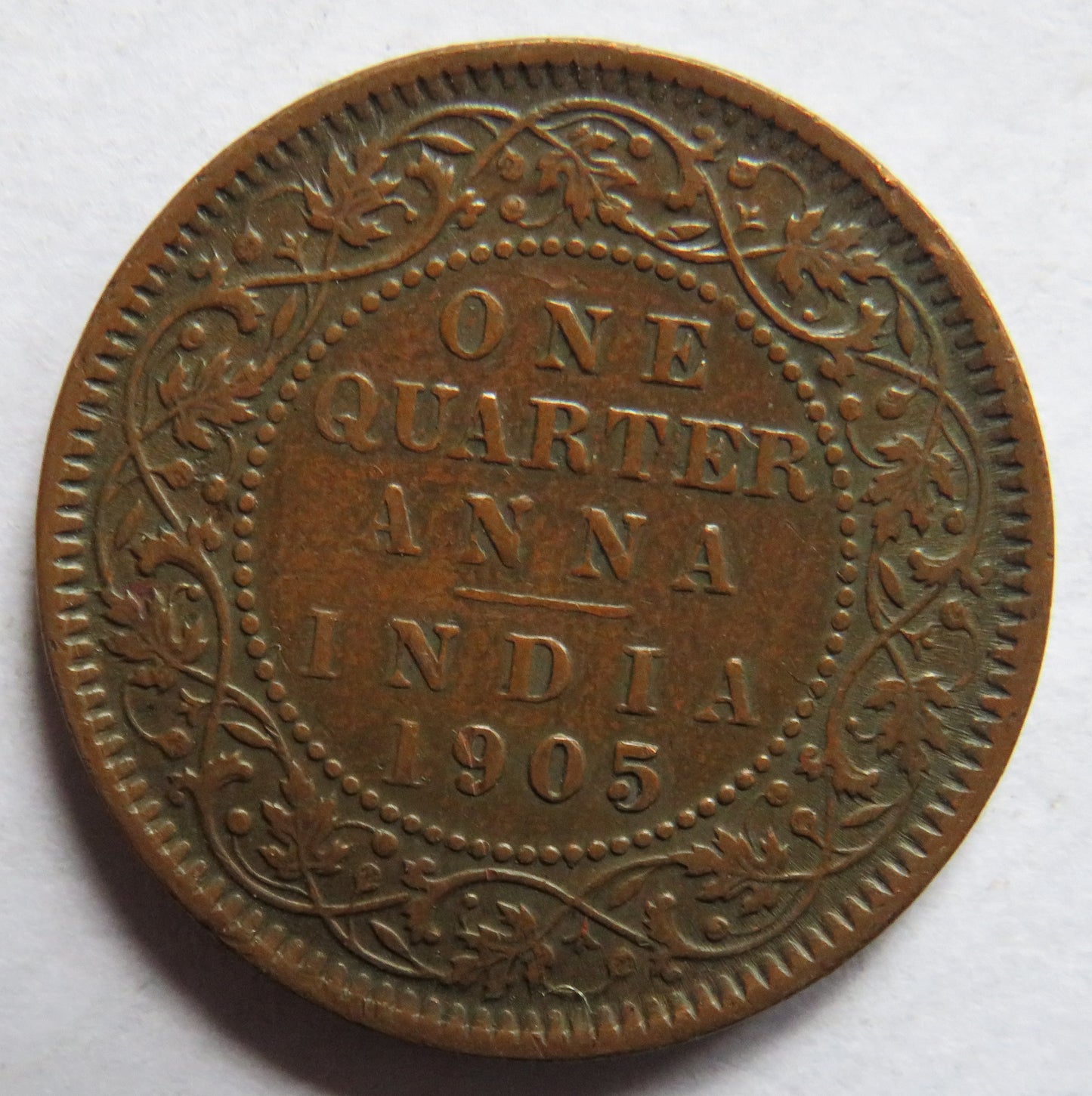 1905 King Edward VII India 1/4 Quarter Anna Coin