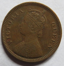 Load image into Gallery viewer, 1862 Queen Victoria India 1/2 Pice Coin
