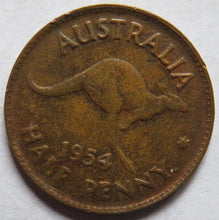 Load image into Gallery viewer, 1954 Queen Elizabeth II Australia Halfpenny Coin
