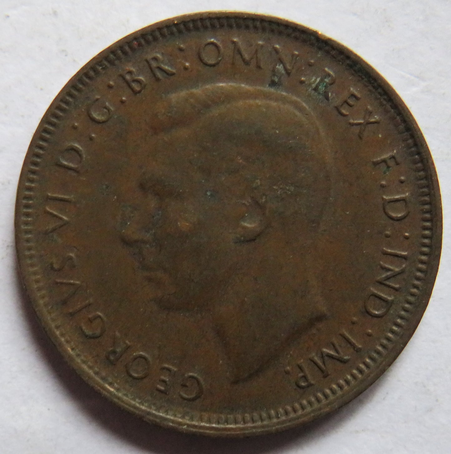 1947 King George VI Australia Halfpenny Coin
