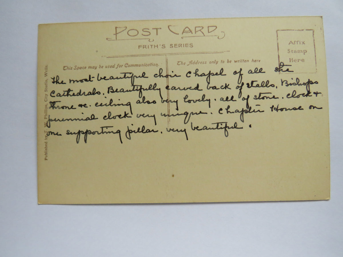 Vintage Postcard of Wells Cathedral, West Front image 2
