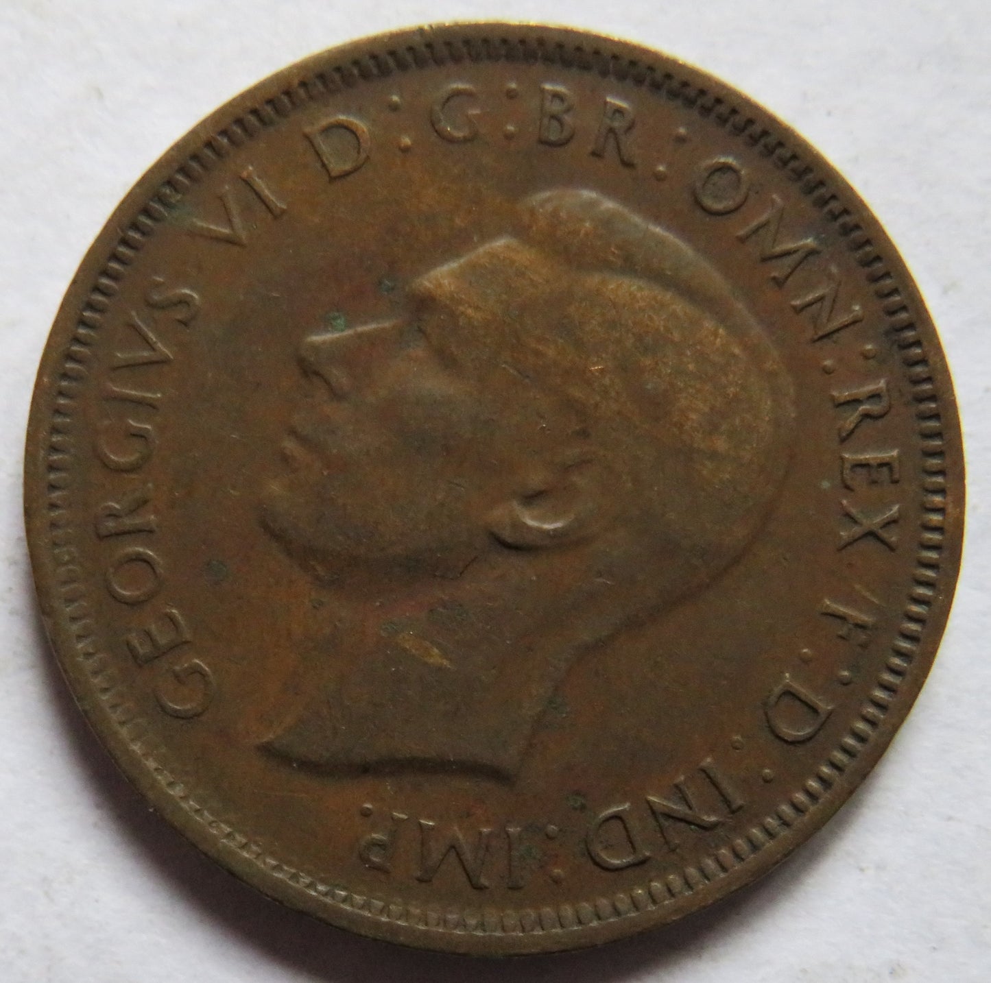 1942 King George VI Australia Halfpenny Coin
