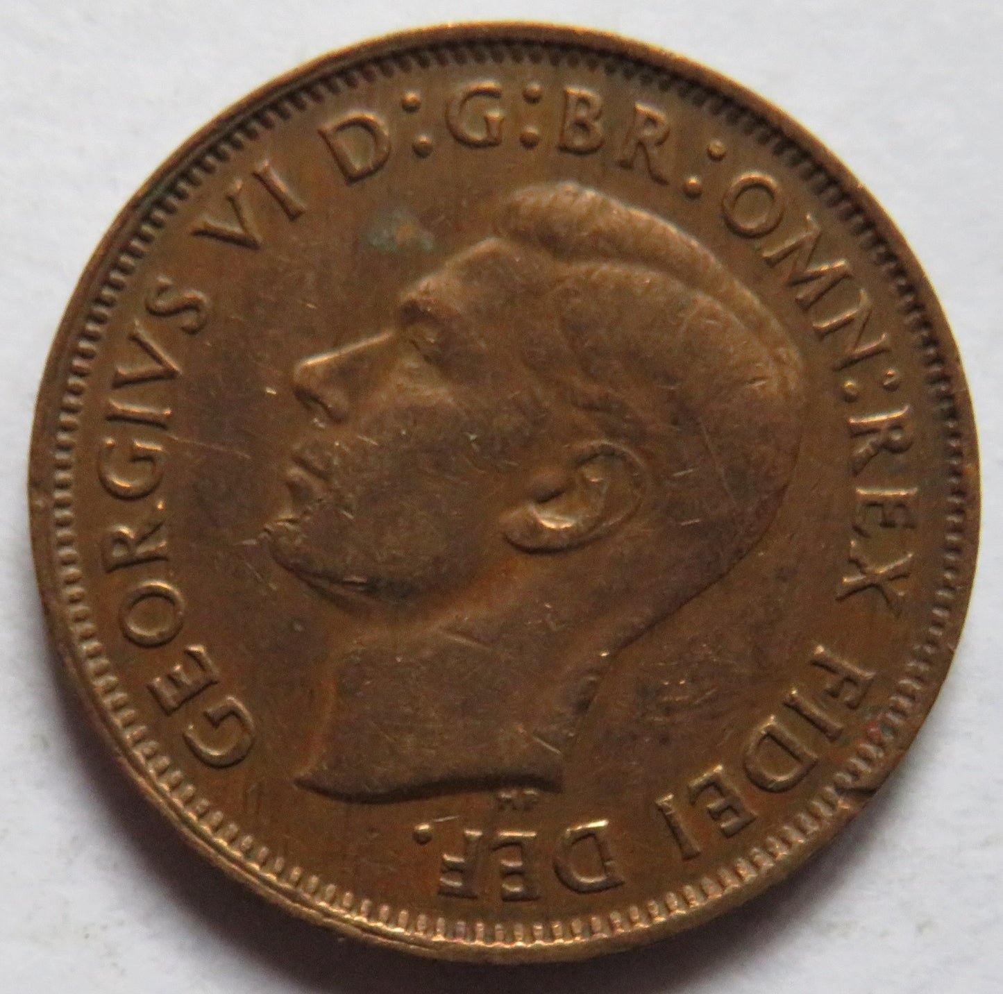 1951 King George VI Australia Halfpenny Coin