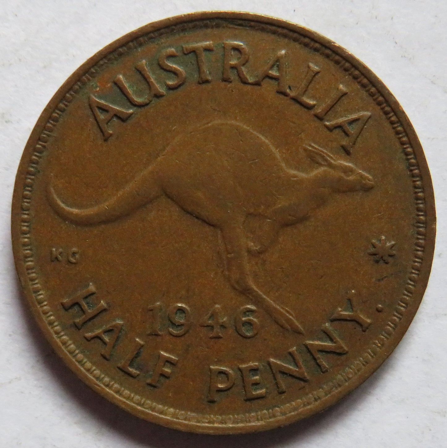 1946 King George VI Australia Halfpenny Coin
