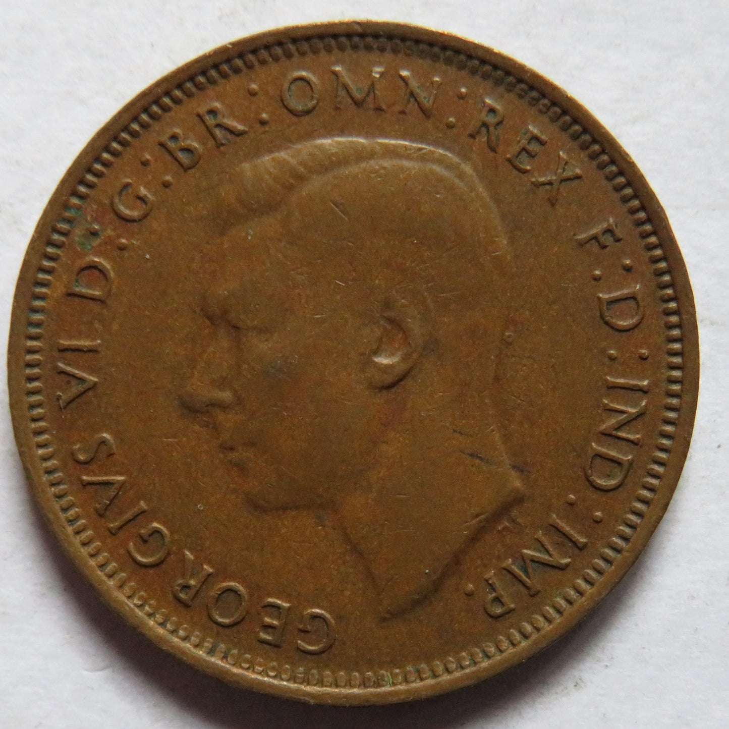 1946 King George VI Australia Halfpenny Coin