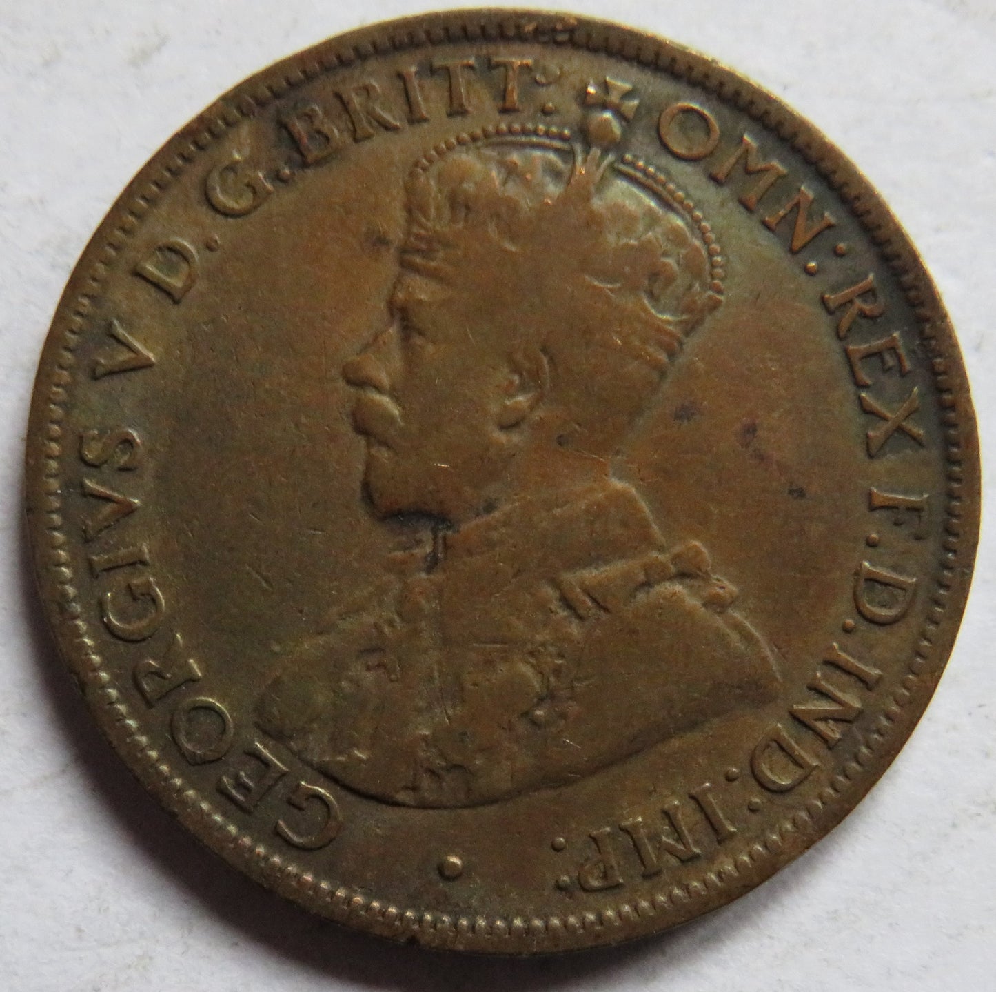 1920 King George V Australia Halfpenny Coin