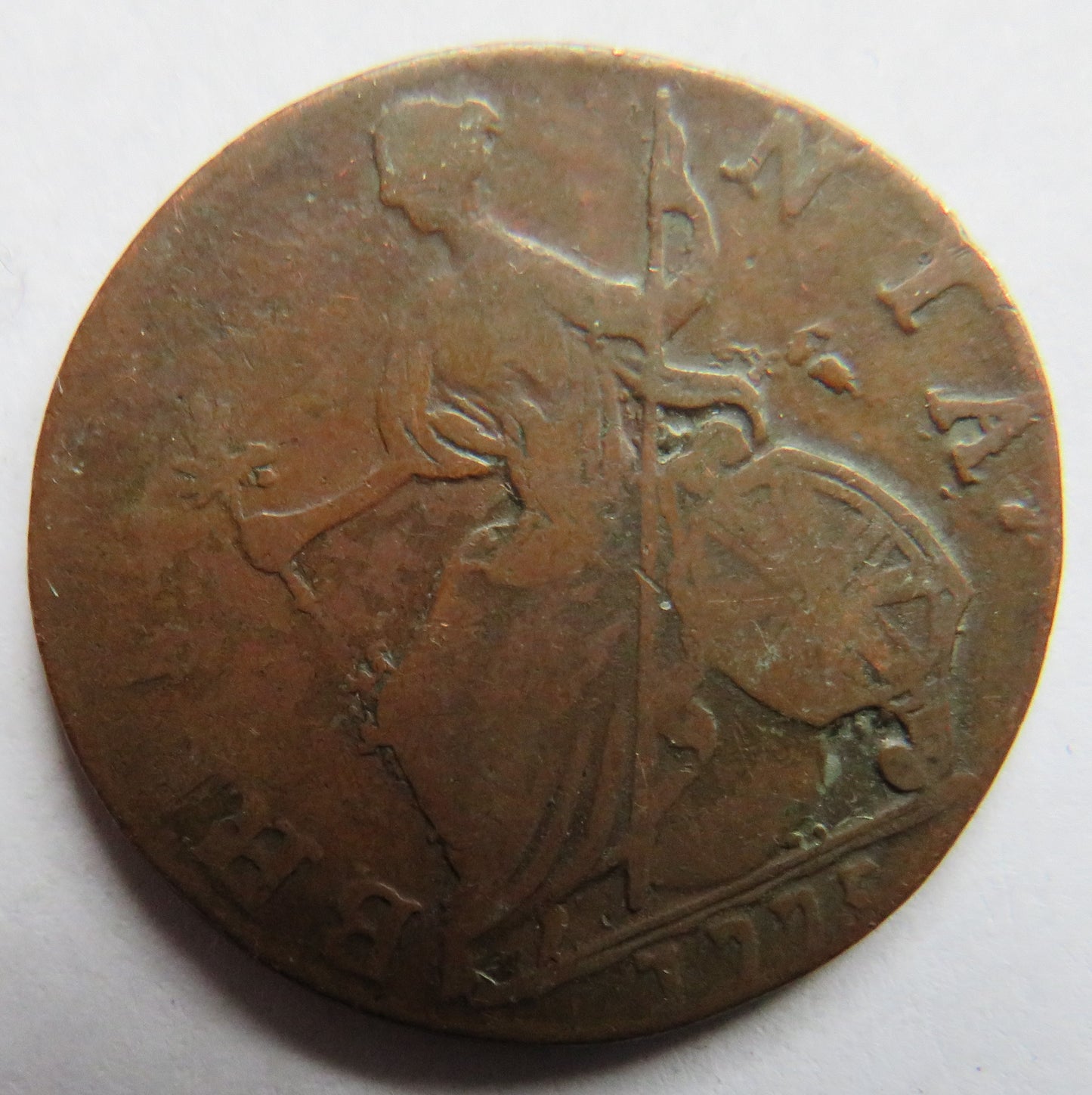 1775 King George III Halfpenny Coin - Great Britain