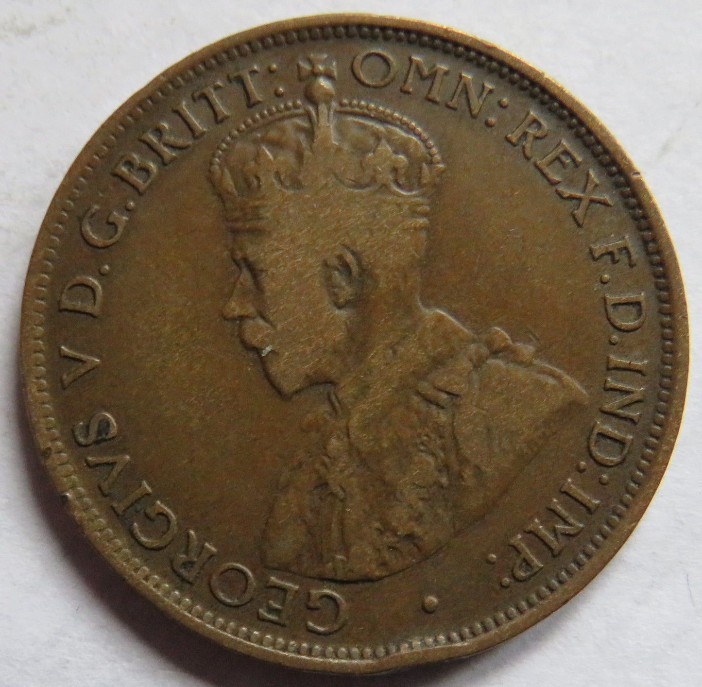 1911 King George V Australia Halfpenny Coin