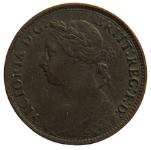 Load image into Gallery viewer, 1883 Queen Victoria Bun Head Farthing Coin - Great Britain
