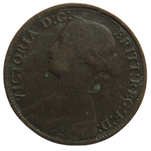 Load image into Gallery viewer, 1862 Queen Victoria Bun Head Farthing Coin - Great Britain
