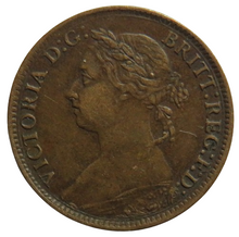 Load image into Gallery viewer, 1884 Queen Victoria Bun Head Farthing Coin - Great Britain
