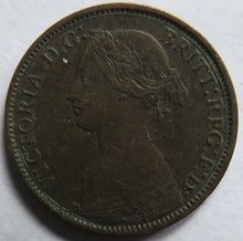 Load image into Gallery viewer, 1861 Queen Victoria Bun Head Farthing Coin - Great Britain
