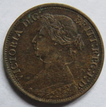 Load image into Gallery viewer, 1865 Queen Victoria Bun Head Farthing Coin - Great Britain

