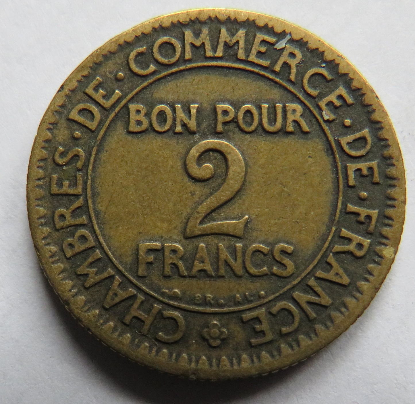 1922 France 2 Francs Coin