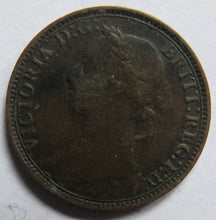 Load image into Gallery viewer, 1893 Queen Victoria Bun Head Farthing Coin - Great Britain
