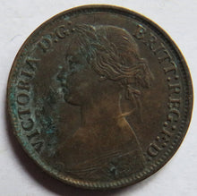 Load image into Gallery viewer, 1861 Queen Victoria Bun Head Farthing Coin - Great Britain
