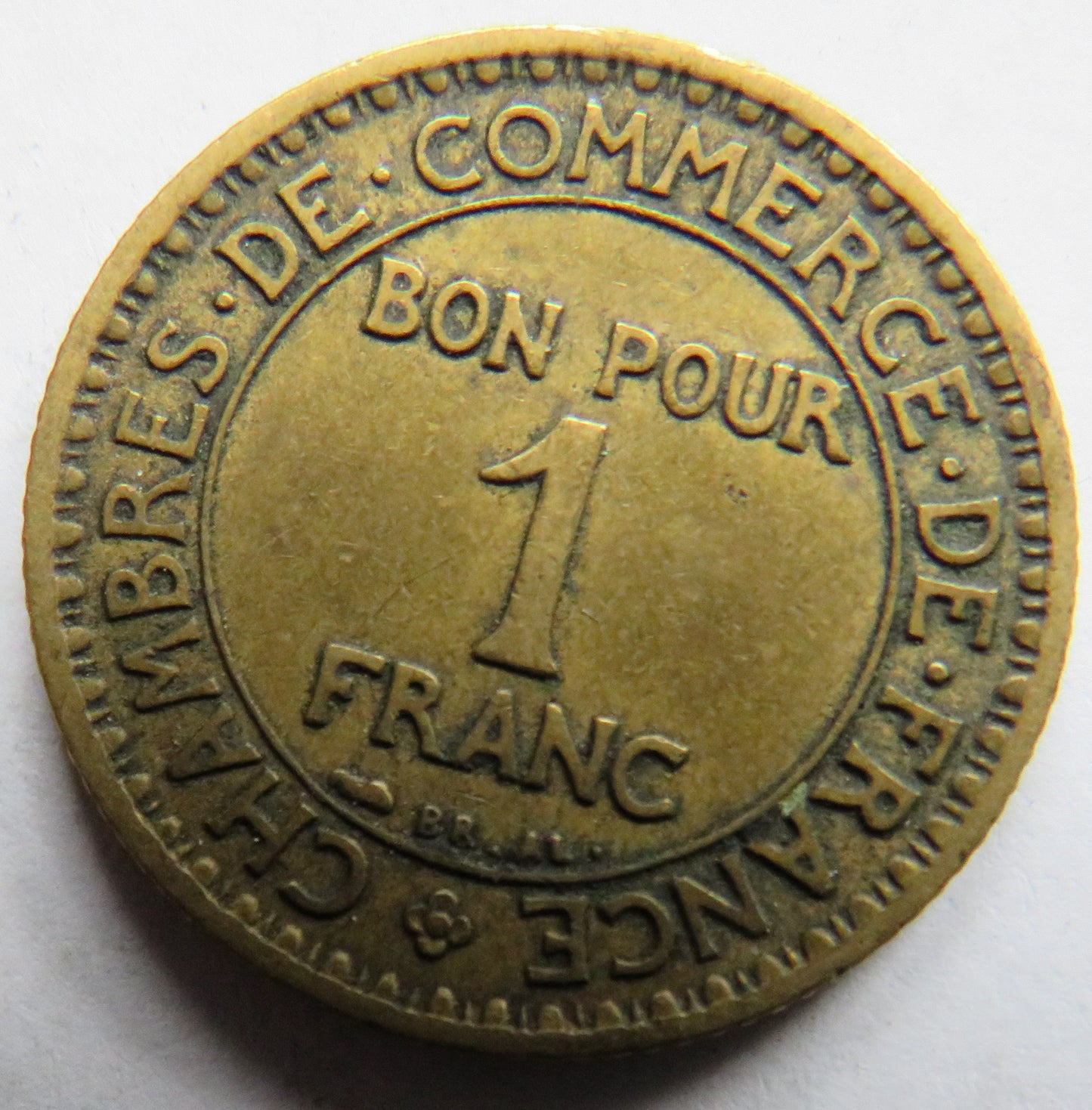 1922 France One Franc Coin