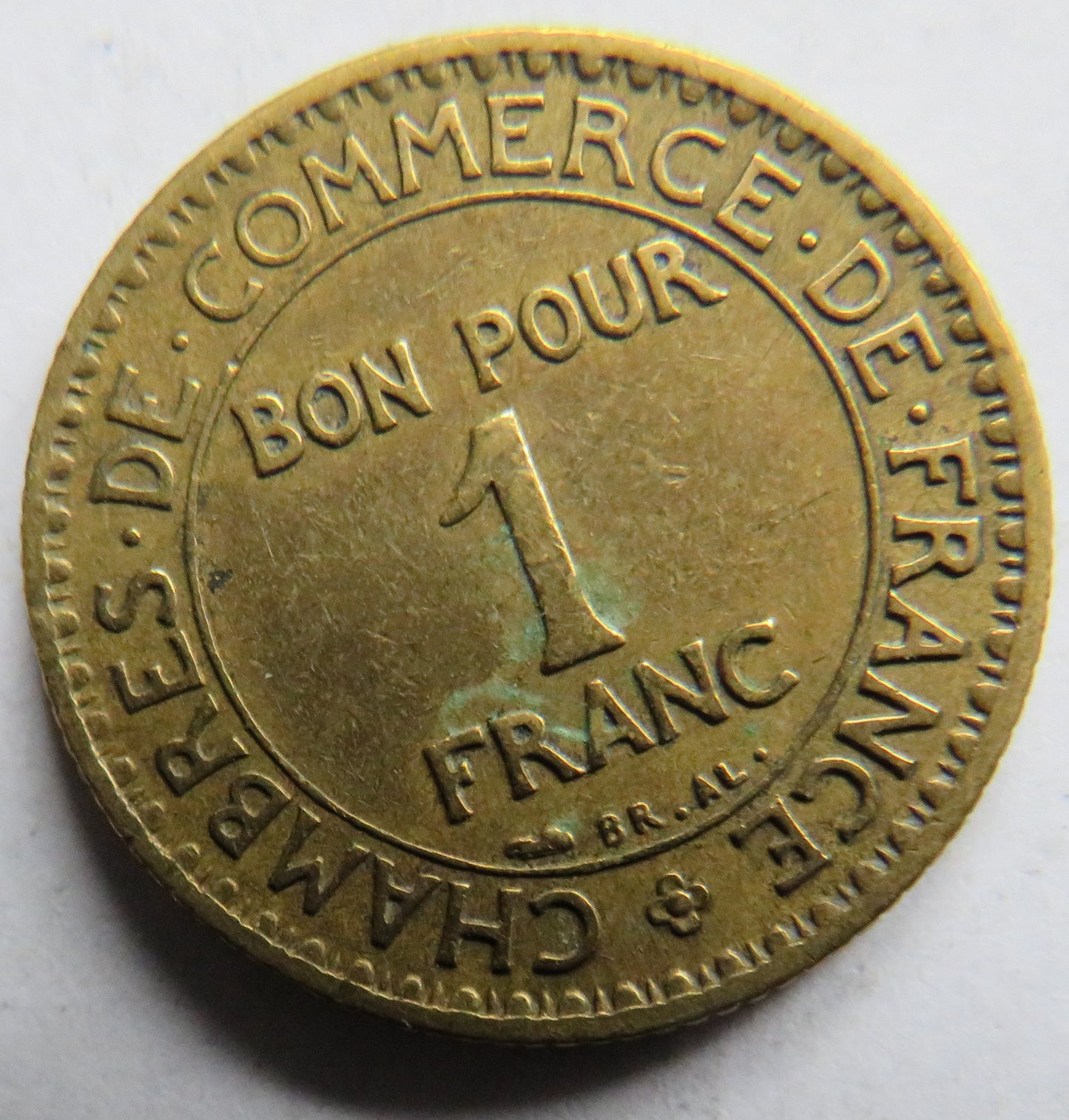 1922 France One Franc Coin