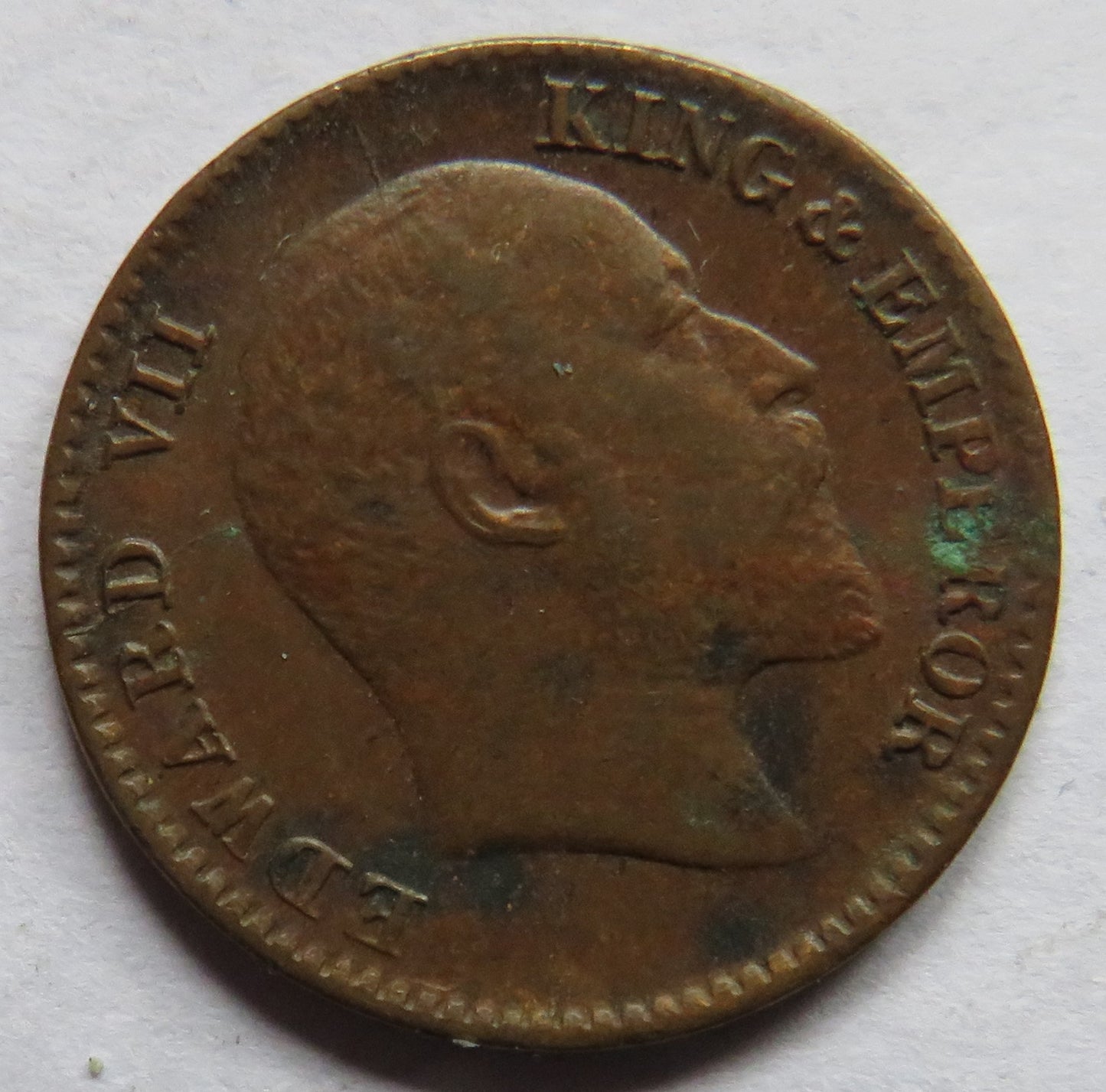 1908 King Edward VII India 1/12th Anna Coin