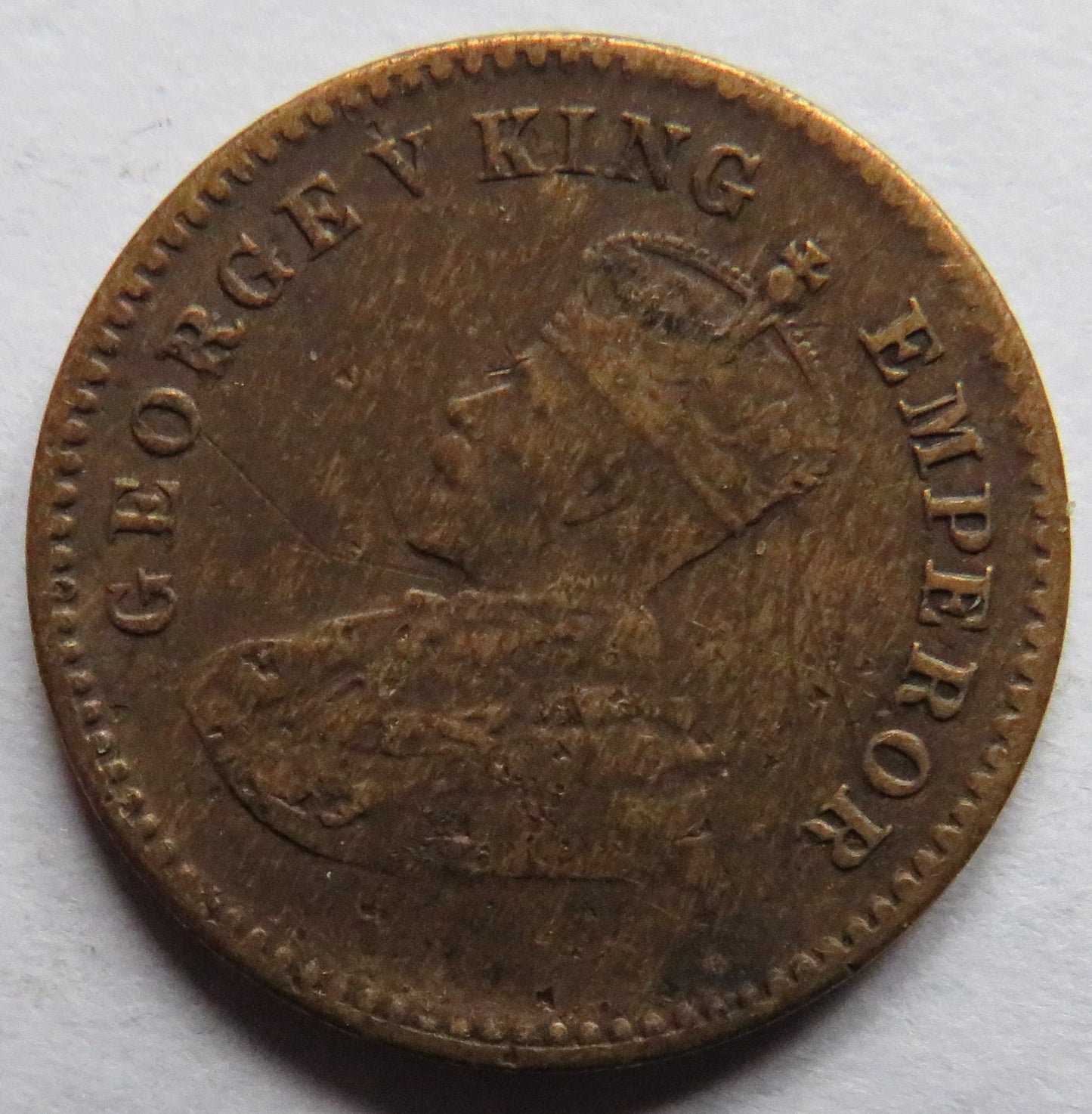 1932 King George V India 1/12th Anna Coin