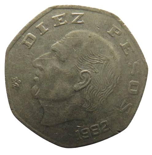 1982 Mexico 10 Pesos Coin
