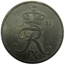 Load image into Gallery viewer, 1953 Denmark 5 Ore Coin

