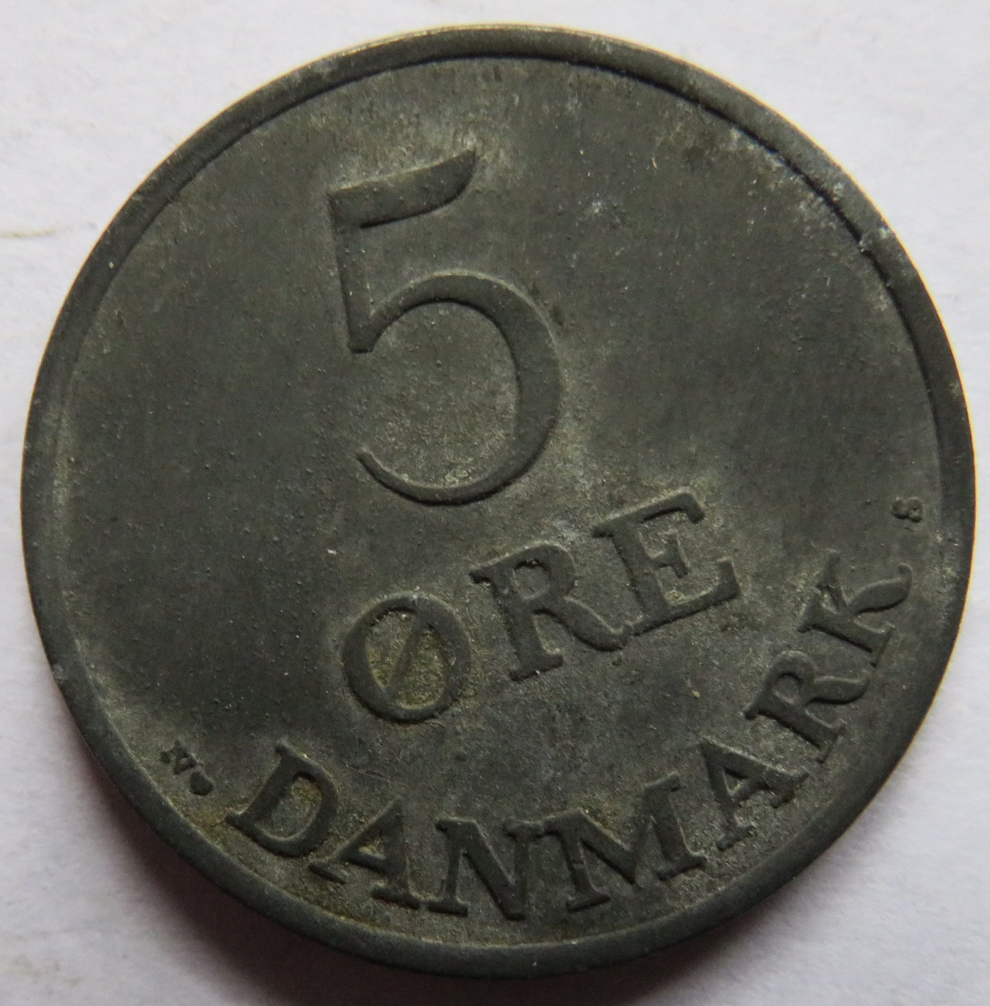 1953 Denmark 5 Ore Coin