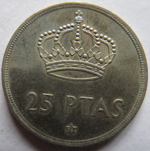 Load image into Gallery viewer, 1975 Spain 25 Pesetas Coin
