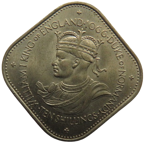 1966 Guernsey 10 Shillings Coin