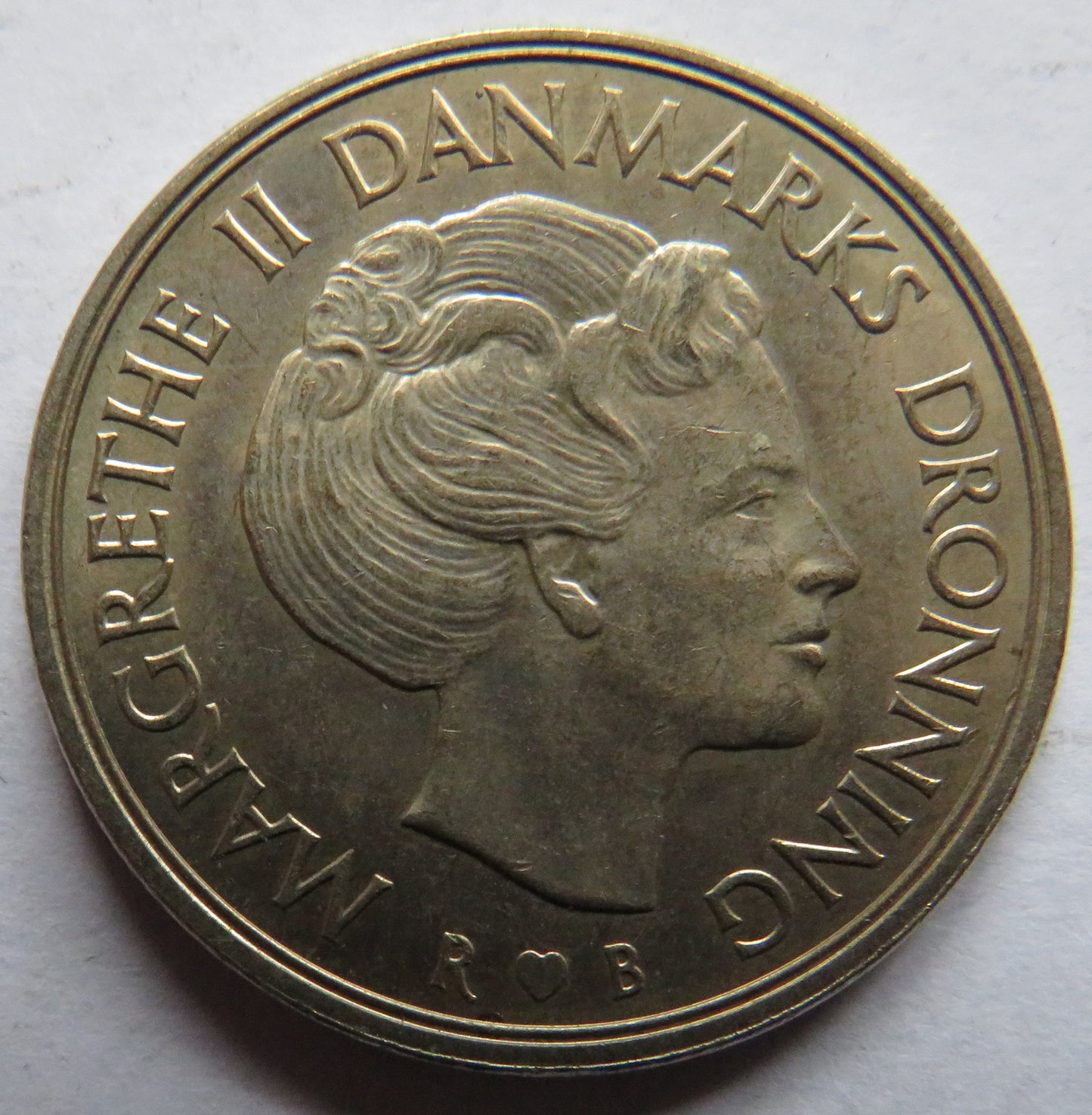 1984 Denmark One Krone Coin In High Grade