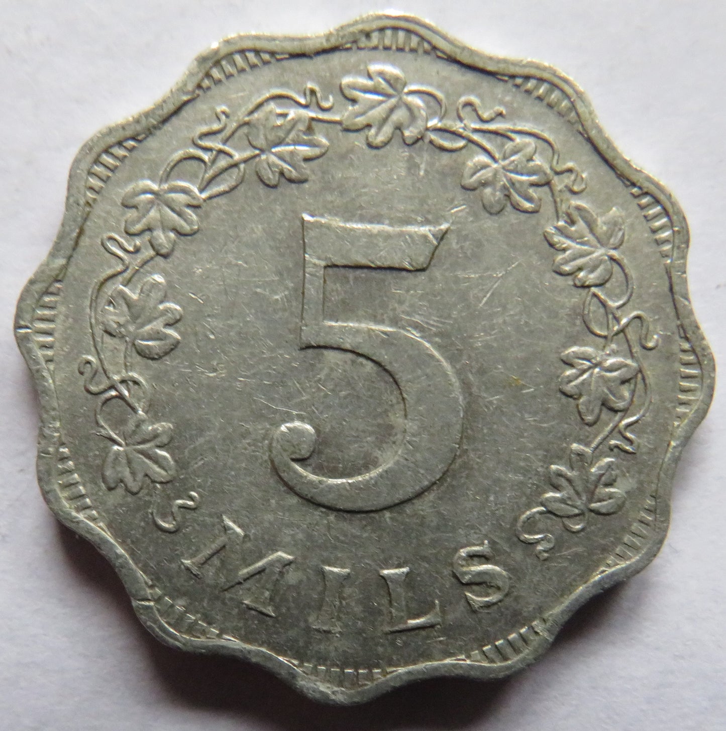 1972 Malta 5 Mils Coin