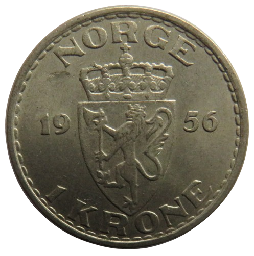 1956 Norway One Krone Coin