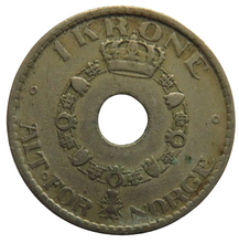Load image into Gallery viewer, 1925 Norway One Krone Coin
