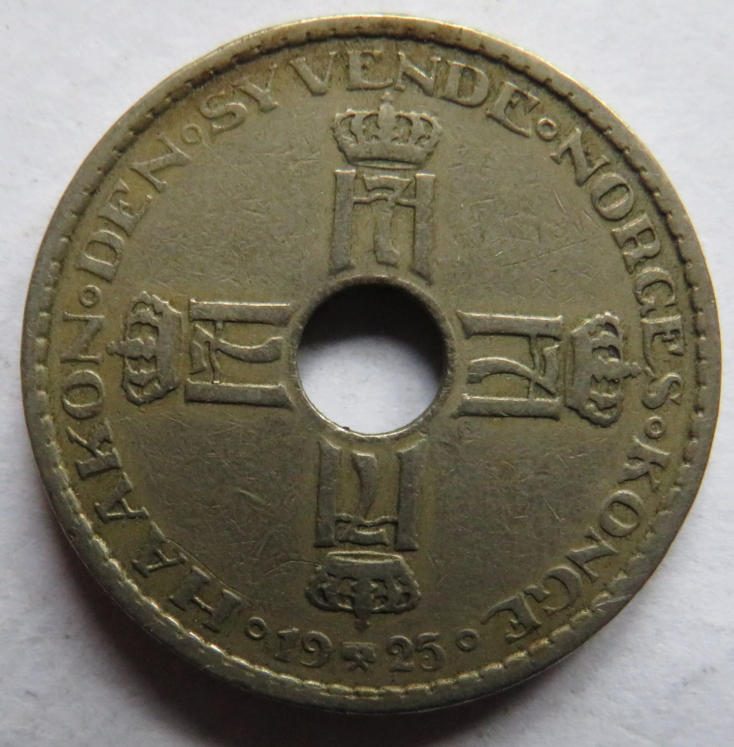 1925 Norway One Krone Coin