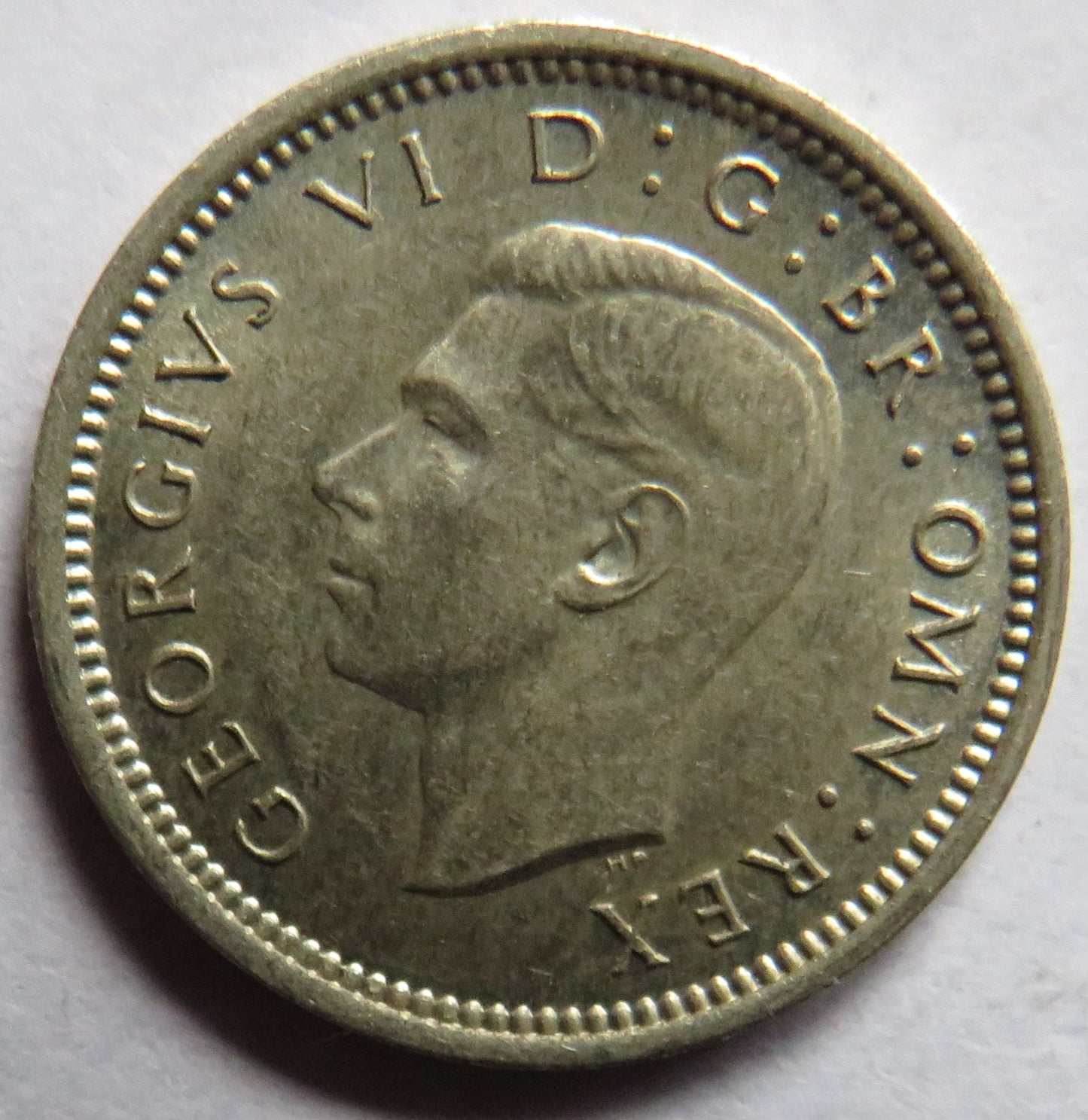 1937 King George VI Silver Threepence Coin In High Grade