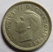 Load image into Gallery viewer, 1941 King George VI Silver Threepence Coin

