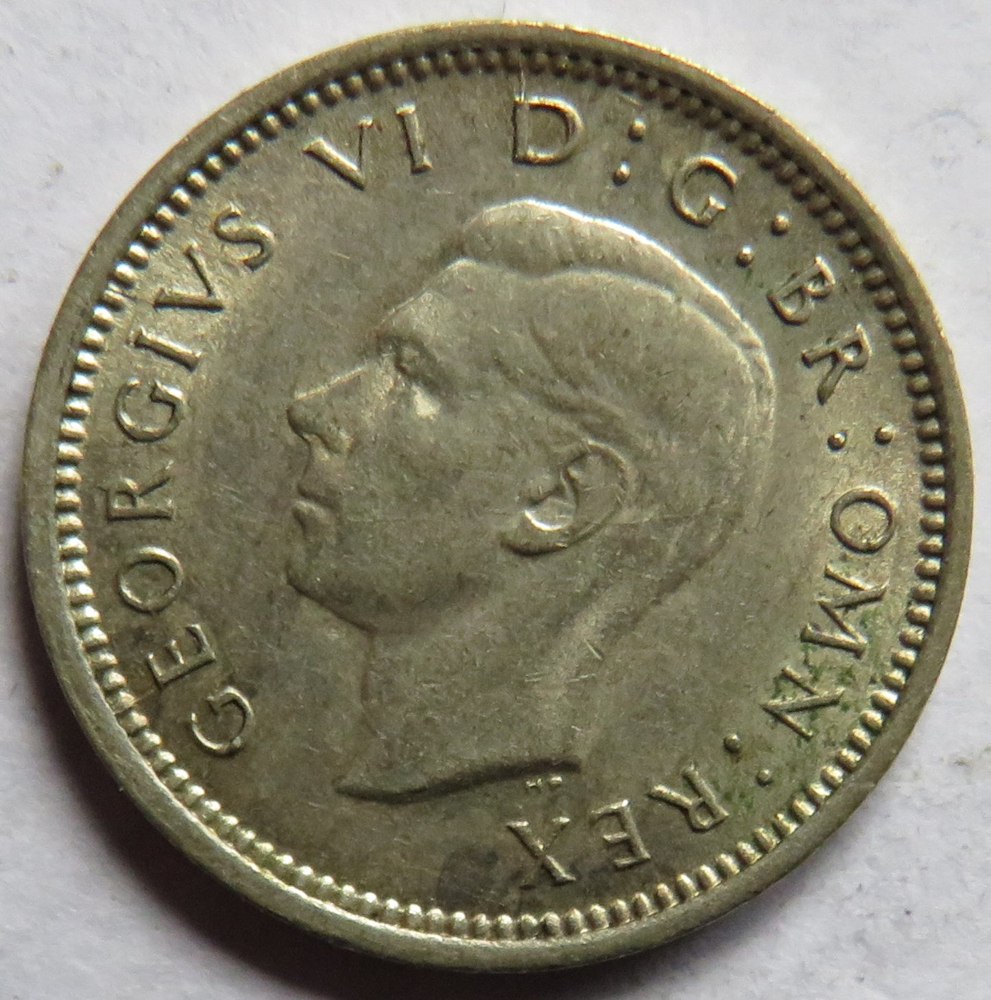 1941 King George VI Silver Threepence Coin Higher Grade