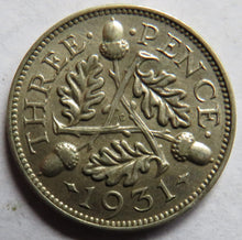 Load image into Gallery viewer, 1931 King George V Silver Threepence Coin Higher Grade
