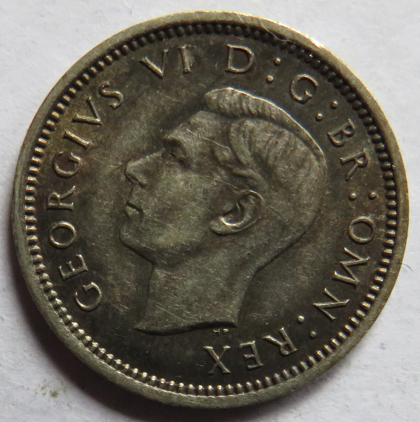 1937 King George VI Silver Threepence Coin High Grade